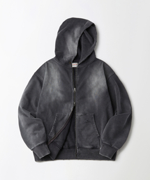 OUTSTANDING（アウトスタンディング）の「VINTAGE WASHING HOOD ZIP SWEAT_VINTAGE CHARCOAL（パーカー）」