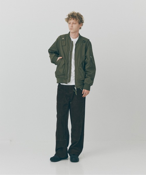 MAISON CLUB（メゾンクラブ）の「【MAISON CLUB】Tech Hunting MA-1 Bomber Jacket / テックハンティングMA-1　ボンバージャケット SNF（MA-1・メンズ・ブラック/グリーン・M/L）」の14枚目の写真