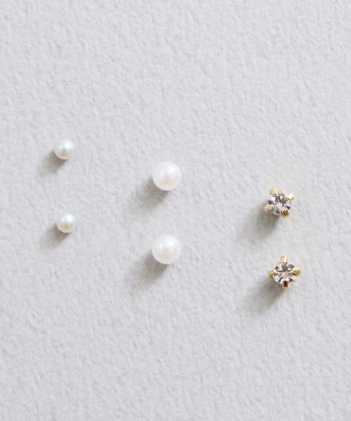 ISS（イズ）の「ISS イズ：ベーシックセット　ピアス（ピアス（両耳用）・レディース・ゴールド/シルバー/ゴールド系その他/ピンクゴールド・FREE）」の4枚目の写真