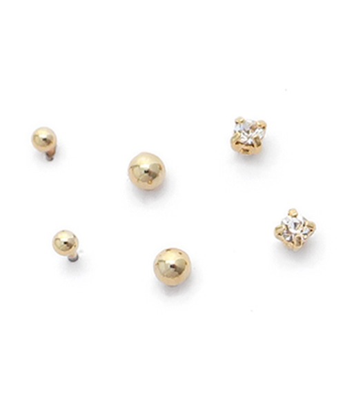 ISS（イズ）の「ISS イズ：ベーシックセット　ピアス（ピアス（両耳用）・レディース・ゴールド/シルバー/ゴールド系その他/ピンクゴールド・FREE）」の7枚目の写真