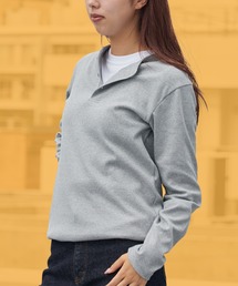 AVIREX/アビレックス DAILY RIB L/S HENLEY NECK T-SHIRT デイリー リブ 長袖 ヘンリーネック Tシャツ 抗菌防臭 ロンT 無地 シンプル 定番 ベーシック メンズ レディース 2026年 秋 秋服 冬 冬服