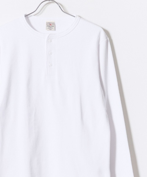 AVIREX（アヴィレックス）の「AVIREX/アビレックス DAILY RIB L/S HENLEY NECK T-SHIRT デイリー リブ 長袖 ヘンリーネック Tシャツ 抗菌防臭 ロンT 無地 シンプル 定番 ベーシック メンズ レディース 2026年 秋 秋服 冬 冬服（Tシャツ/カットソー・メンズ・ホワイト/ブラック/グレー/ネイビー/チャコール・S/M/L/XL）」の21枚目の写真