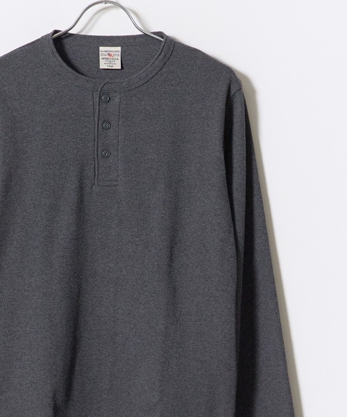 AVIREX（アヴィレックス）の「AVIREX/アビレックス DAILY RIB L/S HENLEY NECK T-SHIRT デイリー リブ 長袖 ヘンリーネック Tシャツ 抗菌防臭 ロンT 無地 シンプル 定番 ベーシック メンズ レディース 2026年 秋 秋服 冬 冬服（Tシャツ/カットソー・メンズ・ホワイト/ブラック/グレー/ネイビー/チャコール・S/M/L/XL）」の15枚目の写真
