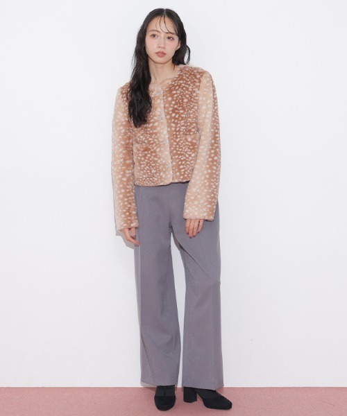 JILL by JILL STUART(ジルバイジルスチュアート)の「フェイクファーノーカラージャケット(ノーカラージャケット・レディース・ベージュ系その他/ホワイト/ピンク・FREE)」の22枚目の写真