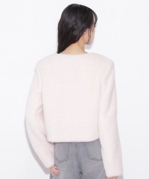JILL by JILL STUART(ジルバイジルスチュアート)の「フェイクファーノーカラージャケット(ノーカラージャケット・レディース・ベージュ系その他/ホワイト/ピンク・FREE)」の14枚目の写真
