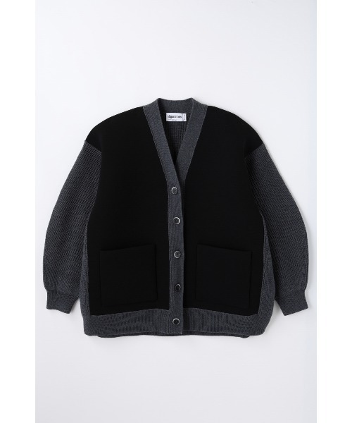 nagonstans（ナゴンスタンス）の「bonding×knit cardigan（ニット/セーター・レディース・ダークネイビー/チャコールグレー・MEDIUM）」の8枚目の写真