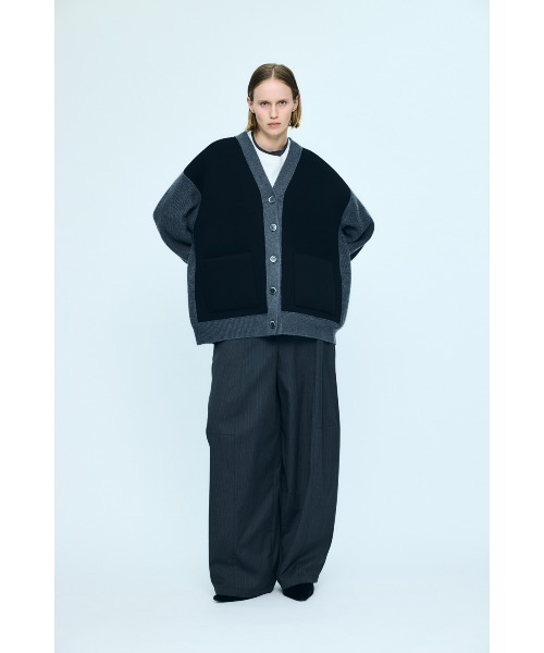 nagonstans（ナゴンスタンス）の「bonding×knit cardigan（ニット/セーター・レディース・ダークネイビー/チャコールグレー・MEDIUM）」の10枚目の写真