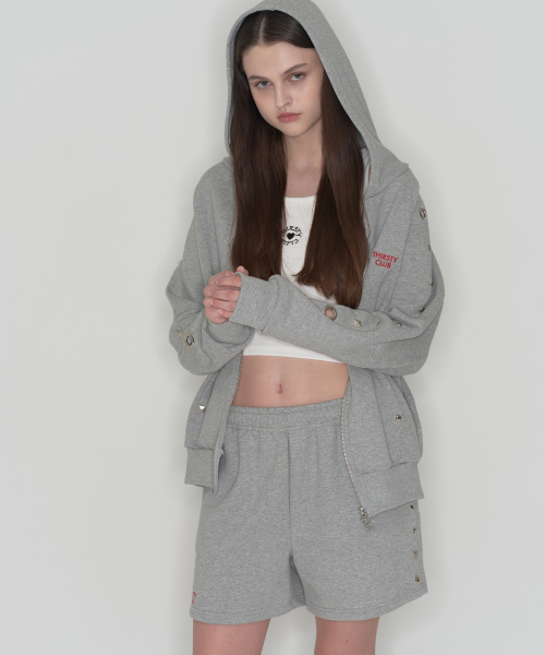 THIRSTYCLUB(サースティークラブ)の「Studded set short pants - Grey(その他パンツ・レディース・その他・FREE)」の2枚目の写真