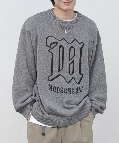 MODERMENT（モダーメント）の「ウォッシャブルオルディックオーバーニット[チャコール]（ニット/セーター・レディース・その他・1/2）」の2枚目の写真