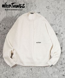 WILD THINGS/ワイルドシングス 限定展開 別注 テック スウェット / ワンポイント