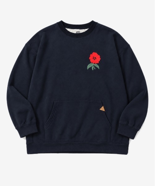 rehacer(レアセル)の「rehacer : Puff Flower HW Sweat Shirt / パフ フラワー ヘヴィーウエイト スウェットシャツ(スウェット・メンズ・ブラック/ワイン/ネイビー/グリーン・X-LARGE/LARGE/MEDIUM/SMALL)」の7枚目の写真