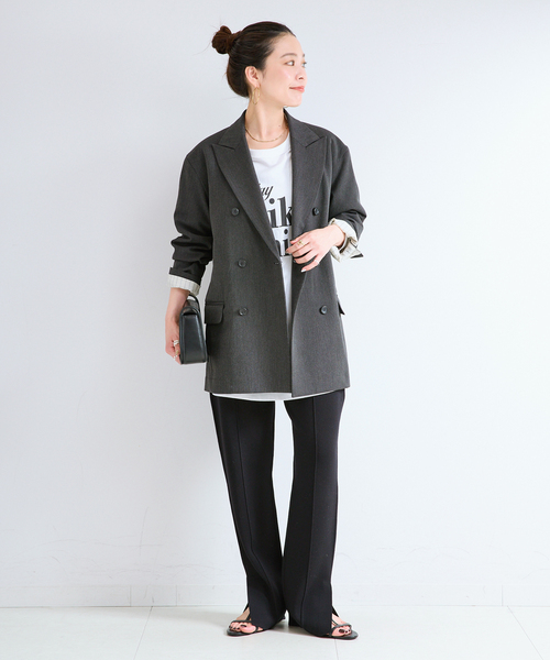 B.C STOCK(ベーセーストック)の「《S/Mサイズ展開》Wブレスト6Bテイラージャケット(その他アウター・レディース・ブラウン/チャコールグレー/チョコ・SMALL/MEDIUM)」の11枚目の写真