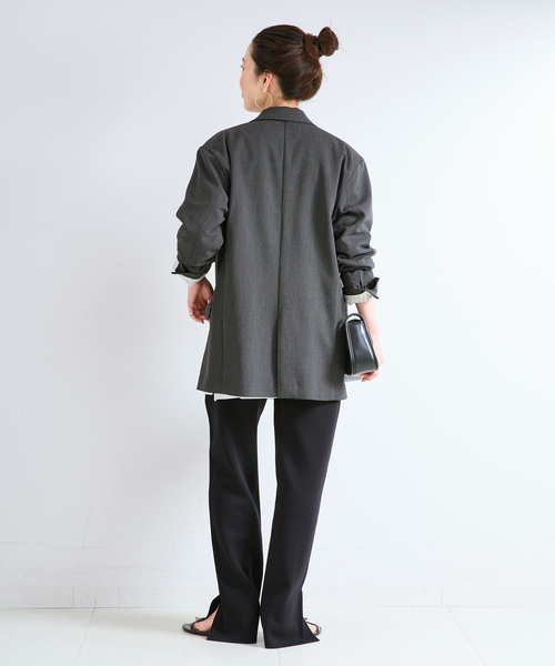 B.C STOCK(ベーセーストック)の「《S/Mサイズ展開》Wブレスト6Bテイラージャケット(その他アウター・レディース・ブラウン/チャコールグレー/チョコ・SMALL/MEDIUM)」の9枚目の写真