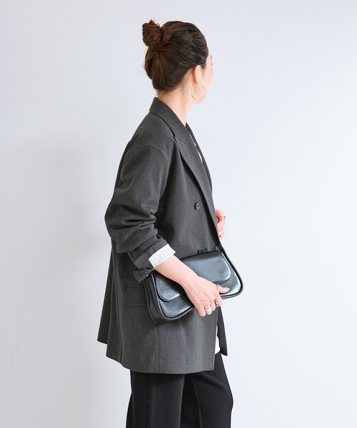 B.C STOCK(ベーセーストック)の「《S/Mサイズ展開》Wブレスト6Bテイラージャケット(その他アウター・レディース・ブラウン/チャコールグレー/チョコ・SMALL/MEDIUM)」の7枚目の写真
