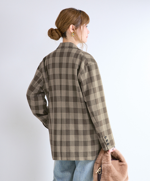 B.C STOCK(ベーセーストック)の「《S/Mサイズ展開》Wブレスト6Bテイラージャケット(その他アウター・レディース・ブラウン/チャコールグレー/チョコ・SMALL/MEDIUM)」の21枚目の写真