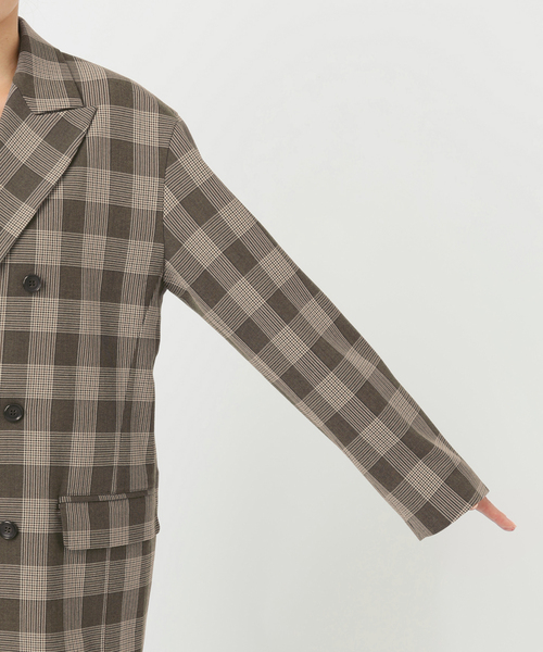 B.C STOCK(ベーセーストック)の「《S/Mサイズ展開》Wブレスト6Bテイラージャケット(その他アウター・レディース・ブラウン/チャコールグレー/チョコ・SMALL/MEDIUM)」の16枚目の写真