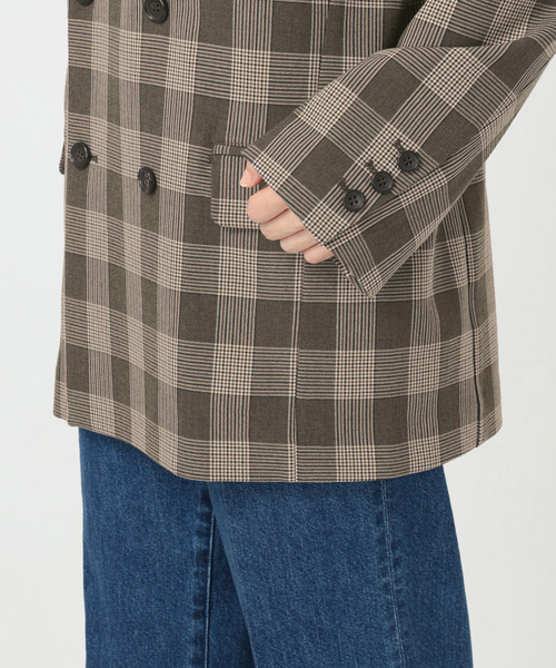 B.C STOCK(ベーセーストック)の「《S/Mサイズ展開》Wブレスト6Bテイラージャケット(その他アウター・レディース・ブラウン/チャコールグレー/チョコ・SMALL/MEDIUM)」の15枚目の写真