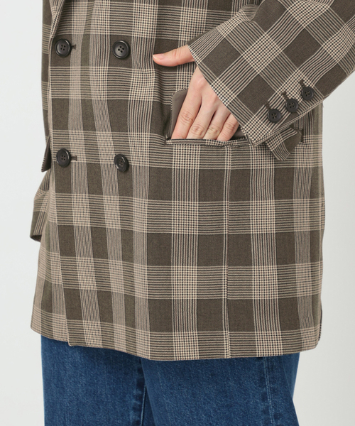 B.C STOCK(ベーセーストック)の「《S/Mサイズ展開》Wブレスト6Bテイラージャケット(その他アウター・レディース・ブラウン/チャコールグレー/チョコ・SMALL/MEDIUM)」の14枚目の写真