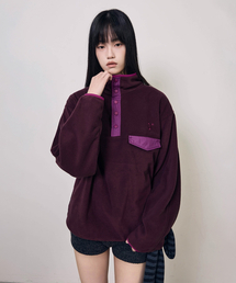 MIM the wardrobe（ミームザワードローブ）の「ハーフネック ボアジャケット アノラックパーカー_パープル（その他アウター）」