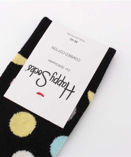 Happy Socks（ハッピーソックス）の「Happy Socks/ハッピーソックス BIG DOT/ビッグ ドット 605003（ソックス/靴下・メンズ・ブラック/ネイビー・36/41）」の4枚目の写真