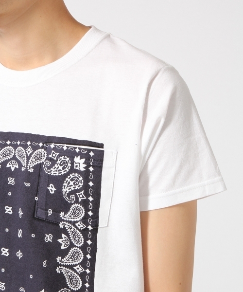RAGEBLUE（レイジブルー）の「バンダナプリントTシャツ/724179（Tシャツ/カットソー・メンズ・ホワイト/ネイビー/グレー/ブラック/レッド・LARGE/MEDIUM）」の9枚目の写真
