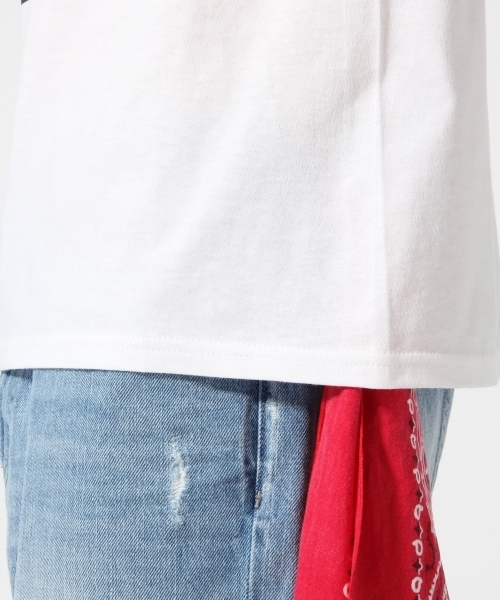 RAGEBLUE（レイジブルー）の「バンダナプリントTシャツ/724179（Tシャツ/カットソー・メンズ・ホワイト/ネイビー/グレー/ブラック/レッド・LARGE/MEDIUM）」の10枚目の写真