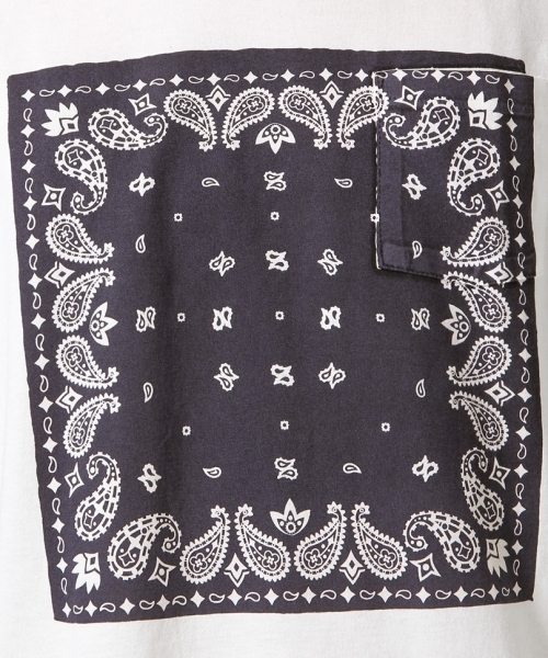 RAGEBLUE（レイジブルー）の「バンダナプリントTシャツ/724179（Tシャツ/カットソー・メンズ・ホワイト/ネイビー/グレー/ブラック/レッド・LARGE/MEDIUM）」の15枚目の写真