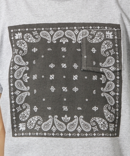 RAGEBLUE（レイジブルー）の「バンダナプリントTシャツ/724179（Tシャツ/カットソー・メンズ・ホワイト/ネイビー/グレー/ブラック/レッド・LARGE/MEDIUM）」の16枚目の写真