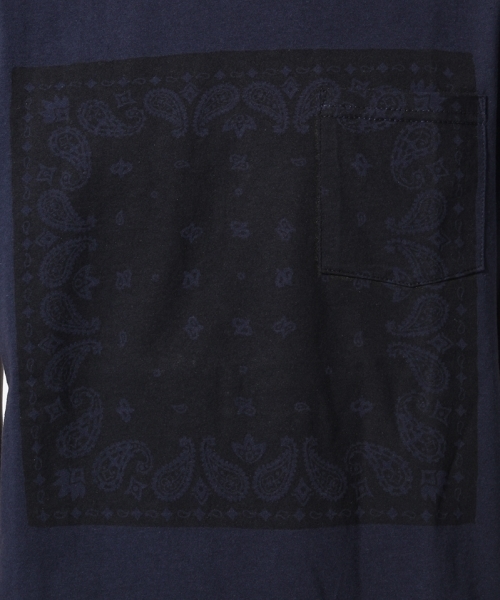 RAGEBLUE（レイジブルー）の「バンダナプリントTシャツ/724179（Tシャツ/カットソー・メンズ・ホワイト/ネイビー/グレー/ブラック/レッド・LARGE/MEDIUM）」の17枚目の写真