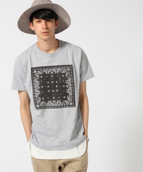 RAGEBLUE（レイジブルー）の「バンダナプリントTシャツ/724179（Tシャツ/カットソー・メンズ・ホワイト/ネイビー/グレー/ブラック/レッド・LARGE/MEDIUM）」の20枚目の写真