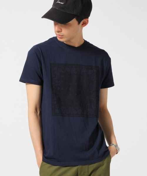 RAGEBLUE（レイジブルー）の「バンダナプリントTシャツ/724179（Tシャツ/カットソー・メンズ・ホワイト/ネイビー/グレー/ブラック/レッド・LARGE/MEDIUM）」の21枚目の写真