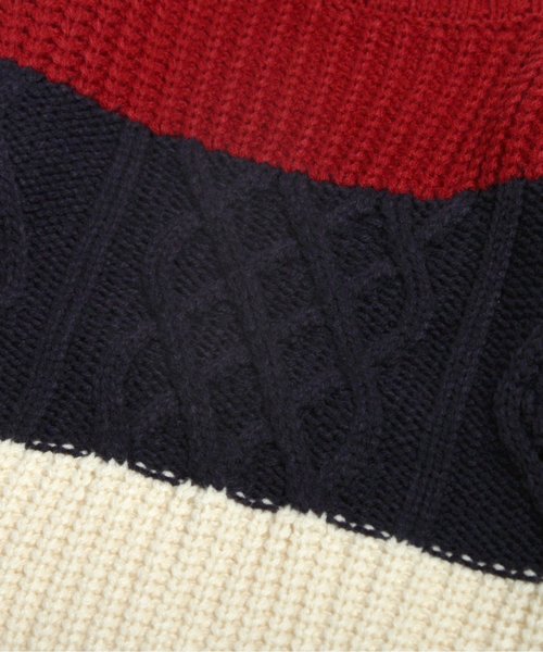 BREEZE（ブリーズ）の「ネット限定 配色切替ニットセーター（ニット/セーター・キッズ・ネイビー/レッド/キナリ・140/120/130/95/110/100/90/80）」の13枚目の写真