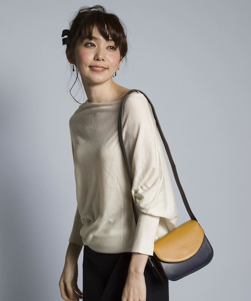 PLAIN CLOTHING（プレーンクロージング）の「トライカラーショルダーバッグ【PLAIN CLOTHING】（ショルダーバッグ・レディース・ブルー/ネイビー/ブラック・FREE）」の3枚目の写真