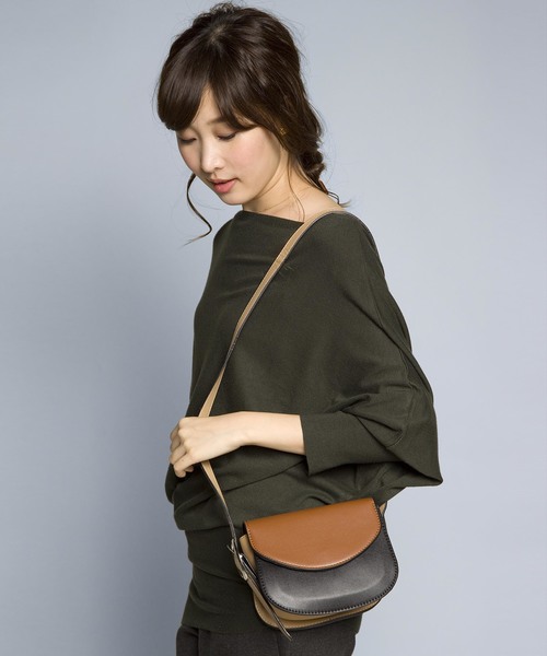 PLAIN CLOTHING（プレーンクロージング）の「トライカラーショルダーバッグ【PLAIN CLOTHING】（ショルダーバッグ・レディース・ブルー/ネイビー/ブラック・FREE）」の9枚目の写真