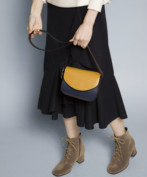 PLAIN CLOTHING（プレーンクロージング）の「トライカラーショルダーバッグ【PLAIN CLOTHING】（ショルダーバッグ・レディース・ブルー/ネイビー/ブラック・FREE）」の12枚目の写真