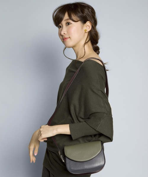 PLAIN CLOTHING（プレーンクロージング）の「トライカラーショルダーバッグ【PLAIN CLOTHING】（ショルダーバッグ・レディース・ブルー/ネイビー/ブラック・FREE）」の6枚目の写真