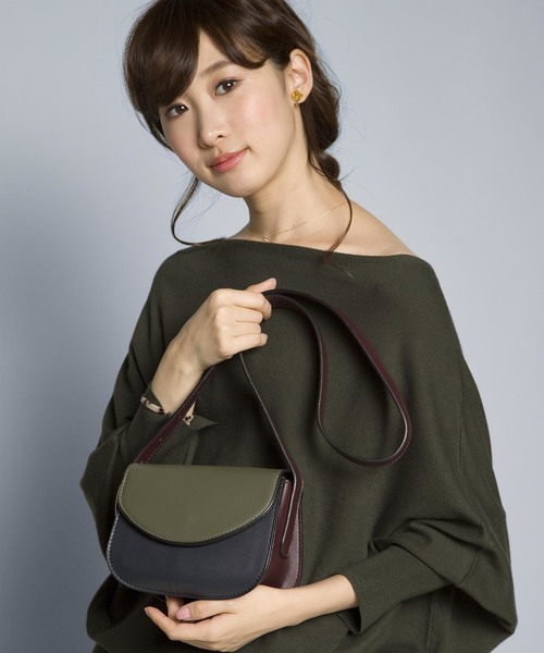 PLAIN CLOTHING（プレーンクロージング）の「トライカラーショルダーバッグ【PLAIN CLOTHING】（ショルダーバッグ・レディース・ブルー/ネイビー/ブラック・FREE）」の7枚目の写真