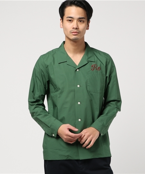 ROTAR(ローター)の「Minimal design open collar shirt / オープンカラーシャツ / 開襟(シャツ/ブラウス・メンズ・グリーン/ネイビー/キャメル・MEDIUM/LARGE)」の2枚目の写真