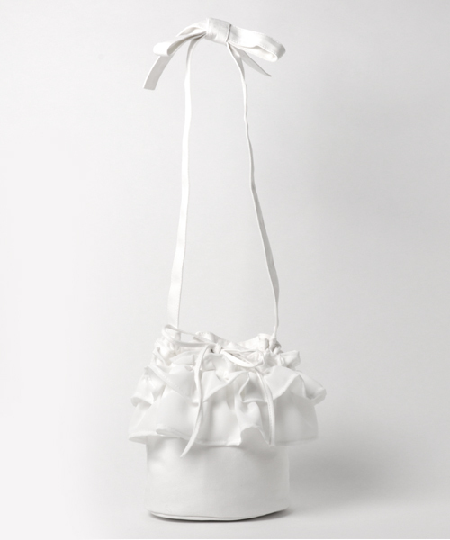 WEGO（ウィゴー）の「WEGO/バケツ型フリルミニショルダーバッグ（ショルダーバッグ・レディース・ネイビー/ブラック/ピンク/ホワイト・FREE）」の13枚目の写真