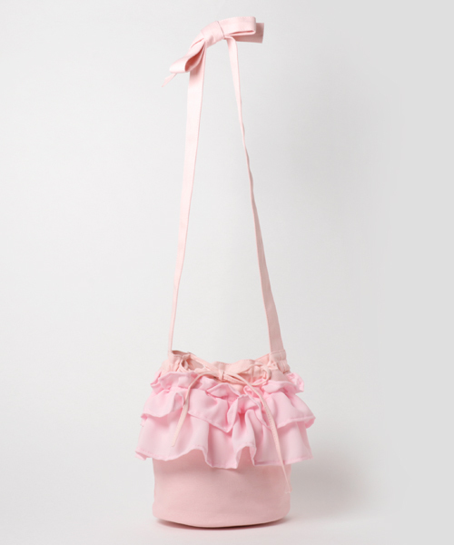 WEGO（ウィゴー）の「WEGO/バケツ型フリルミニショルダーバッグ（ショルダーバッグ・レディース・ネイビー/ブラック/ピンク/ホワイト・FREE）」の16枚目の写真