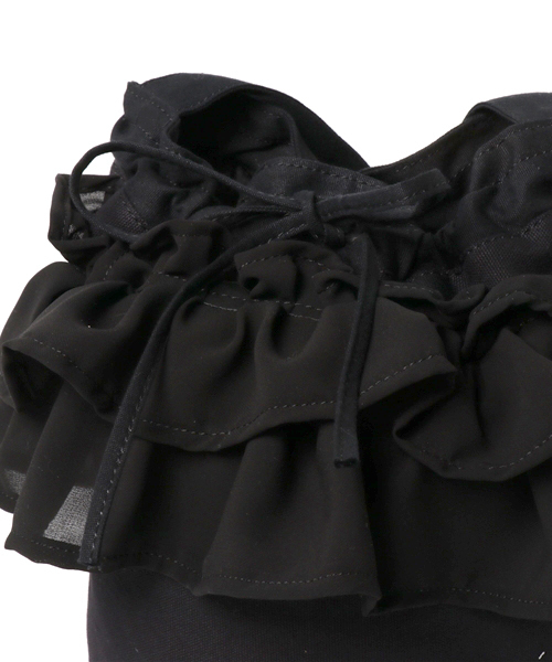 WEGO（ウィゴー）の「WEGO/バケツ型フリルミニショルダーバッグ（ショルダーバッグ・レディース・ネイビー/ブラック/ピンク/ホワイト・FREE）」の7枚目の写真