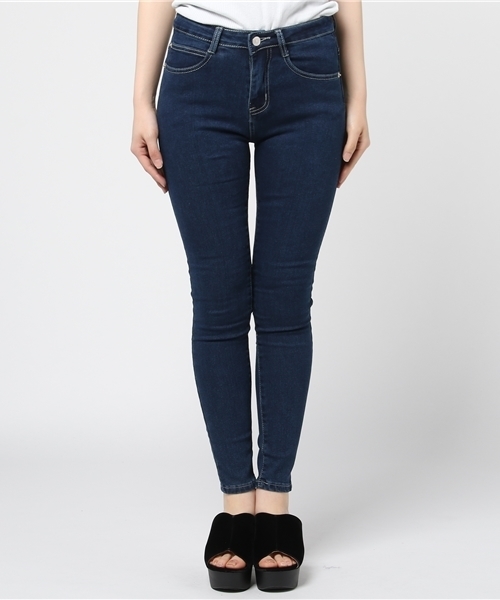 Re:EDIT（リエディ）の「[シリーズ累計77万本の大ヒット][ウルトラストレッチ]引き締め美脚ストレッチデニムパギンスボトムス/パンツ/パギンス[リエディ]（その他パンツ・レディース・ネイビー/ブルー系その他/ブラック系その他/ワンウォッシュ/ブラック/ブルー・X-SMALL/XX-SMALL/SMALL/XX-LARGE/MEDIUM/XXX-LARGE/X-LARGE/LARGE）」の7枚目の写真