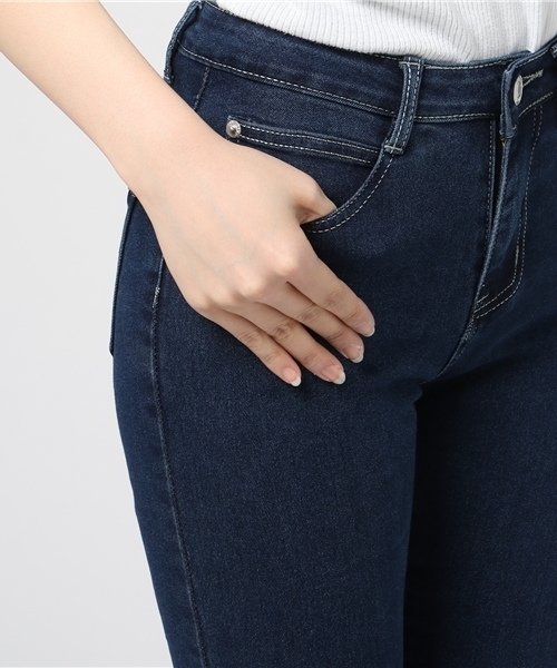 Re:EDIT（リエディ）の「[シリーズ累計77万本の大ヒット][ウルトラストレッチ]引き締め美脚ストレッチデニムパギンスボトムス/パンツ/パギンス[リエディ]（その他パンツ・レディース・ネイビー/ブルー系その他/ブラック系その他/ワンウォッシュ/ブラック/ブルー・X-SMALL/XX-SMALL/SMALL/XX-LARGE/MEDIUM/XXX-LARGE/X-LARGE/LARGE）」の12枚目の写真