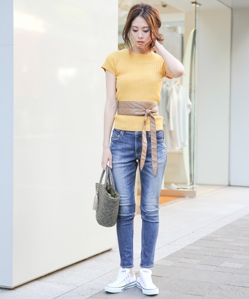 Andemiu(アンデミュウ)の「【BAILA6月号掲載】【美脚デニム】スタイルセレクトスキニーパンツ761198(デニムパンツ・レディース・ブルー/ダークブルー/ライトブルー・LARGE/XS size/X-SMALL/S size/SMALL/M size/MEDIUM/L size)」の7枚目の写真