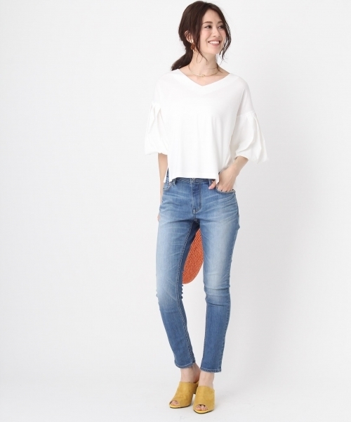 Andemiu(アンデミュウ)の「【BAILA6月号掲載】【美脚デニム】スタイルセレクトスキニーパンツ761198(デニムパンツ・レディース・ブルー/ダークブルー/ライトブルー・LARGE/XS size/X-SMALL/S size/SMALL/M size/MEDIUM/L size)」の19枚目の写真