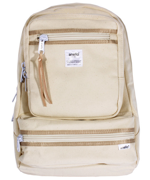 anello（アネロ）の「キャンバス リュックサック リュック anello（バックパック/リュック・メンズ・レッド/ナチュラル/ライトブラウン/ブラック/ネイビー・FREE）」の4枚目の写真
