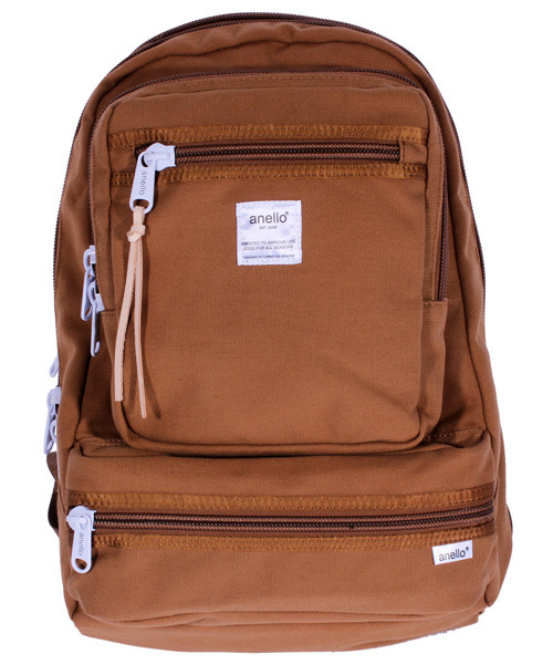 anello（アネロ）の「キャンバス リュックサック リュック anello（バックパック/リュック・メンズ・レッド/ナチュラル/ライトブラウン/ブラック/ネイビー・FREE）」の3枚目の写真