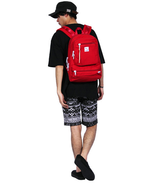 anello（アネロ）の「キャンバス リュックサック リュック anello（バックパック/リュック・メンズ・レッド/ナチュラル/ライトブラウン/ブラック/ネイビー・FREE）」の10枚目の写真