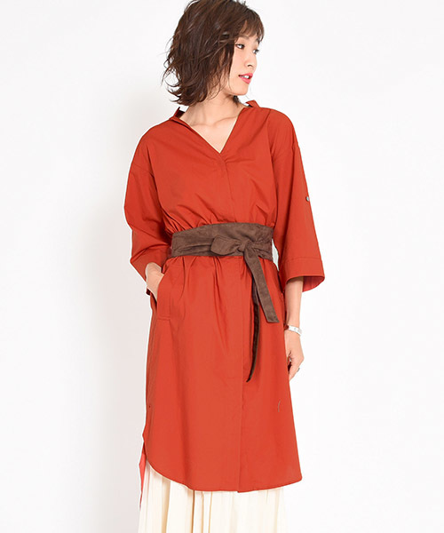 Mayson Grey メイソングレイ の 洗濯機ok ウエストマークベルト付ワンピース ワンピース Wear