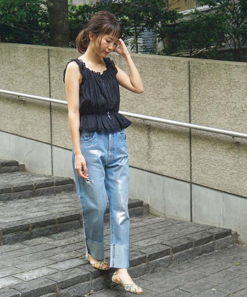 Another Edition（アナザーエディション）の「レースタンクキャミ ◆（シャツ/ブラウス・レディース・ブラック/ワインレッド/ナチュラル/オフホワイト・FREE）」の6枚目の写真